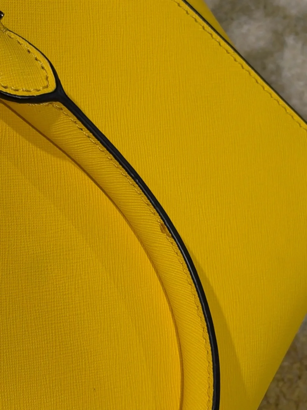 Michael Kors Selma Medium Saffiano Leather Satchel - Yellow